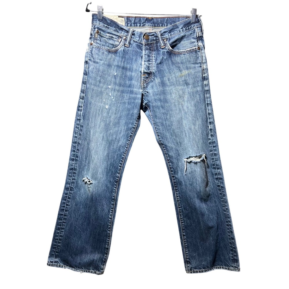 Vintage Y2K Abercrombie & Fitch Kilburn Low Rise Bootcut Distressed Jeans 30x30